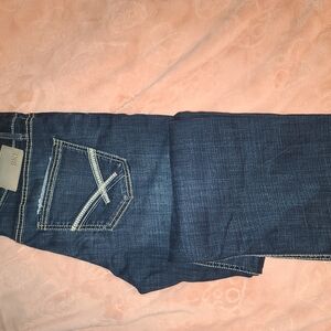 BKE Dark Blue Bootcut Jeans with Distinctive Stitching